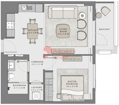 Building 2 Unit 105- 1 Bedroom Apartment