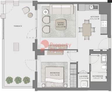 Building 1 Unit 106-1 Bedroom Apartment
