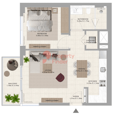 Type 2 Building A-1 Bedroom Apartment