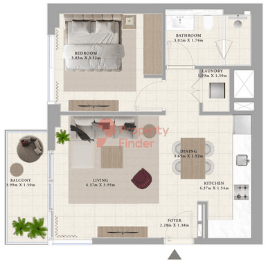 1 Bedroom Apartment