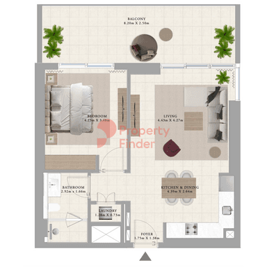 Type 5 Building A-1 Bedroom Apartment