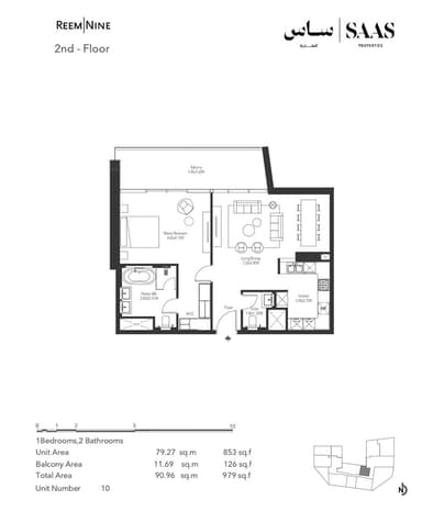 2nd Floor, Unit 10 1BD