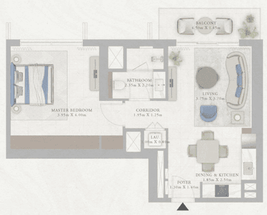 Type 2 1 BED 1 TOWER