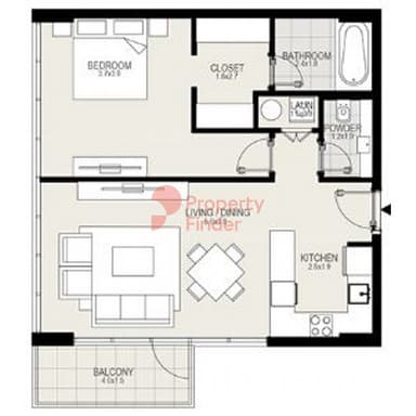 1 Bedroom Apartment