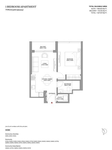 Type B (with balcony)