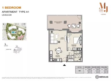 Building 3 - Type A1 - Unit G02 - 1BD