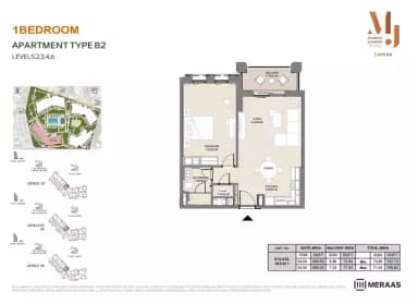 Building 2 - Type B2 - Unit 213, 313, 413, 611- 1BD