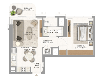 Building 2 _ Type 2A 1BDR