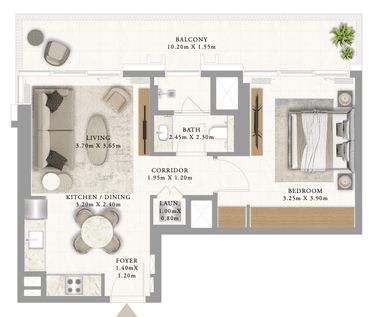 Building 2 Type _ 1A 1BDR