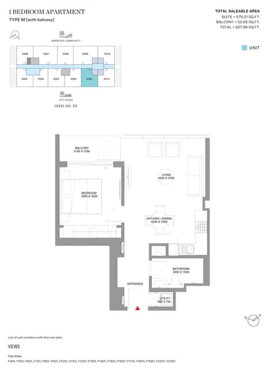 Type M-Tower F-1BED