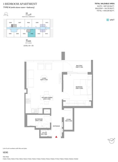 Type N-Tower F-1BED