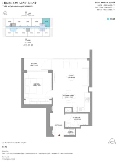 Type M-Variant 1-Tower F-1BED