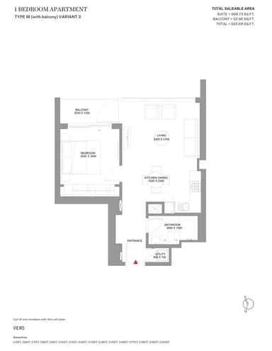 Type M-Variant 3-Tower C-1BED