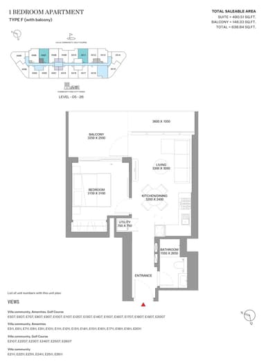 Type F-Tower E-1BED