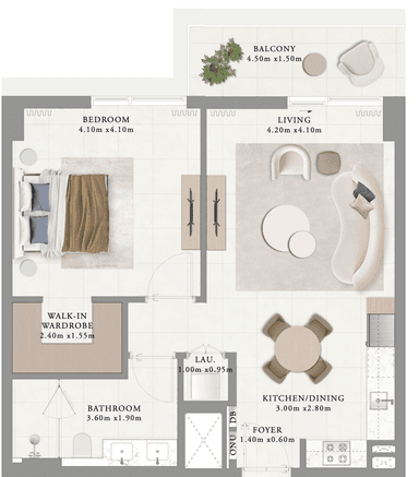 Type 6-Building 2 1 bed