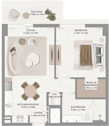 Type 2-Building 2 1 bed