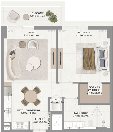 Type 3-Building 2 1bed