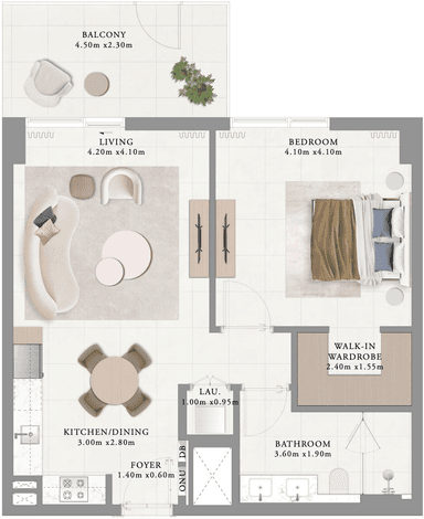 Type1-Building 2 1 bed