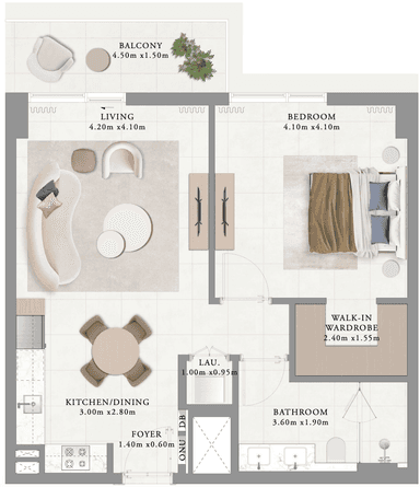 Type 4-Building 2 1 bed