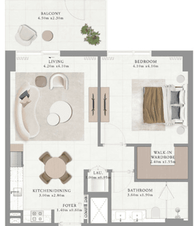Type 2 Building 1 1 bed