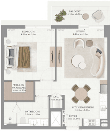 Type 4 Building 1 1 bed